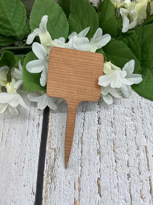 Only The Good Die Young Dark Wood Plant Stake