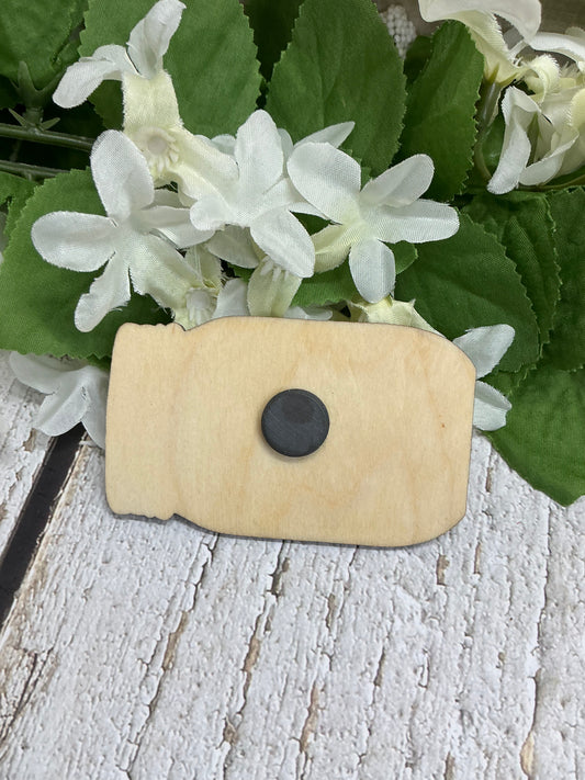 Farm Sweet Farm Mason Jar Wood Magnet