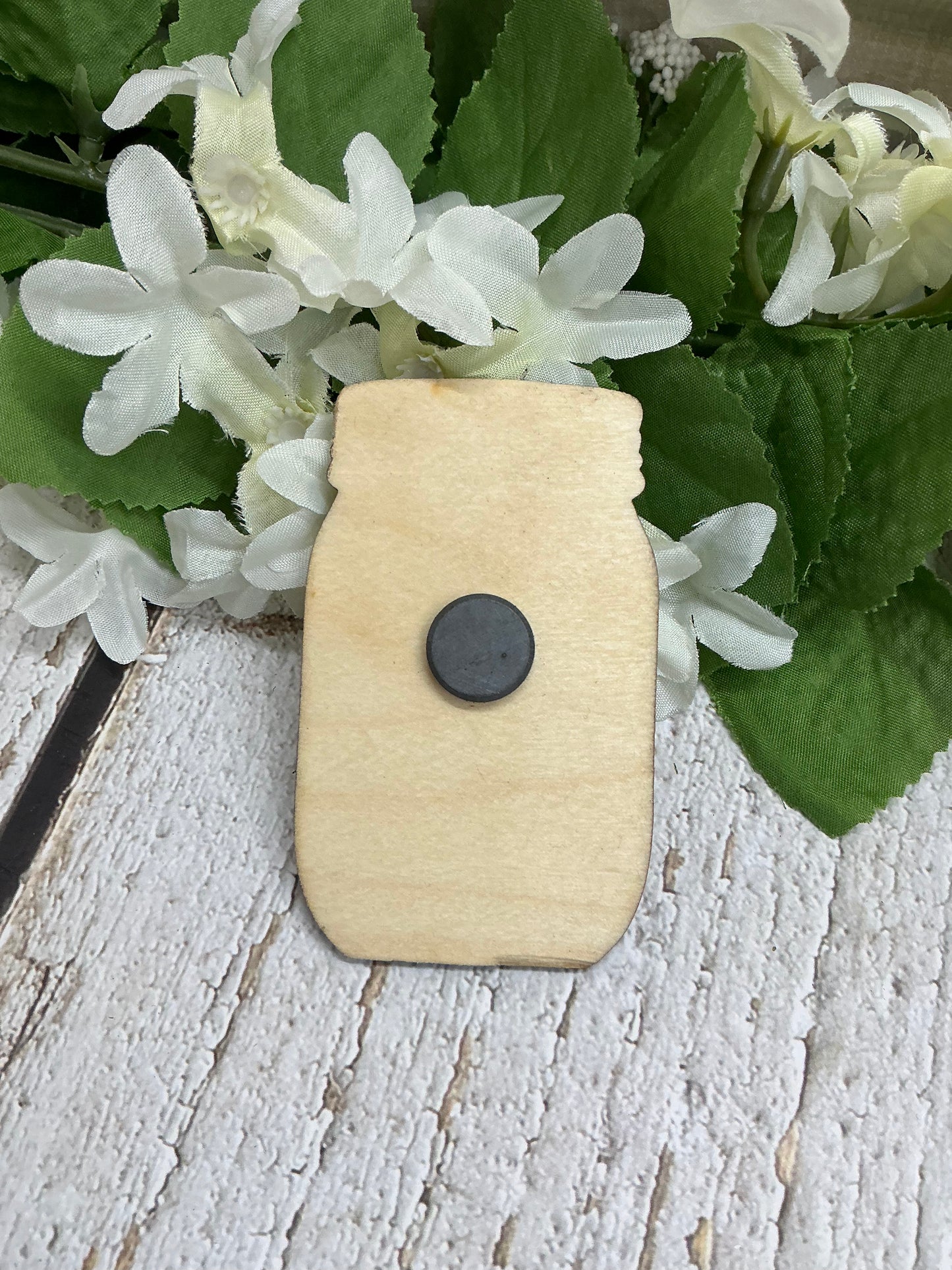 Bless This Home Mason Jar Wood Magnet