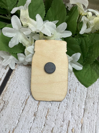 Bless This Home Mason Jar Wood Magnet