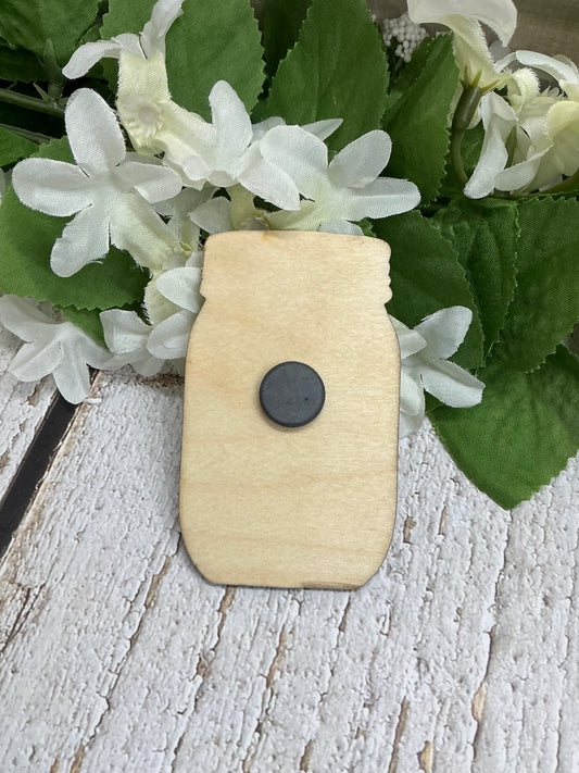 Bless This Home Mason Jar Wood Magnet