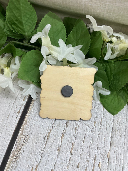 Thankful For Faith Family and Friends Wood Magnet