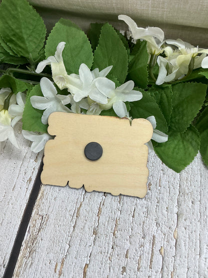 Gather Here With Grateful Hearts (and plenty of wine) Wood Magnet