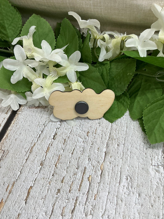Fresh Eggs Wood Magnet