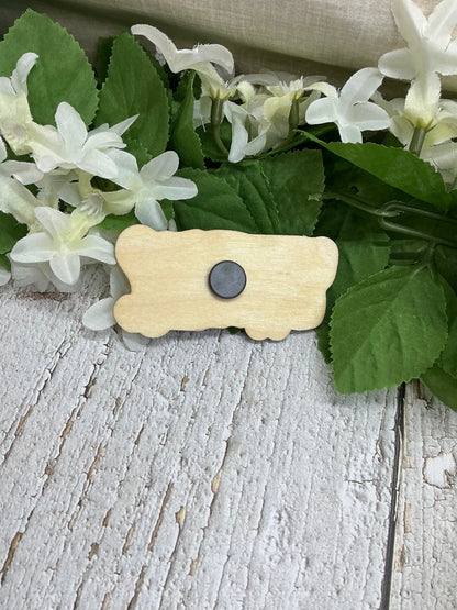 A Messy Kitchen Is a Sign of Happiness Wood Magnet