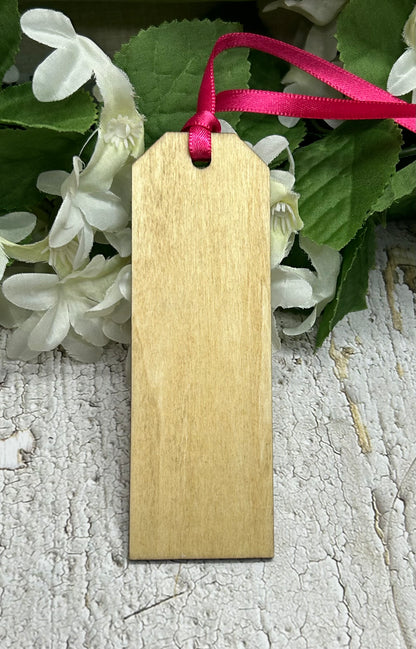 Mom I Love You Bookmark 1/8" Wood