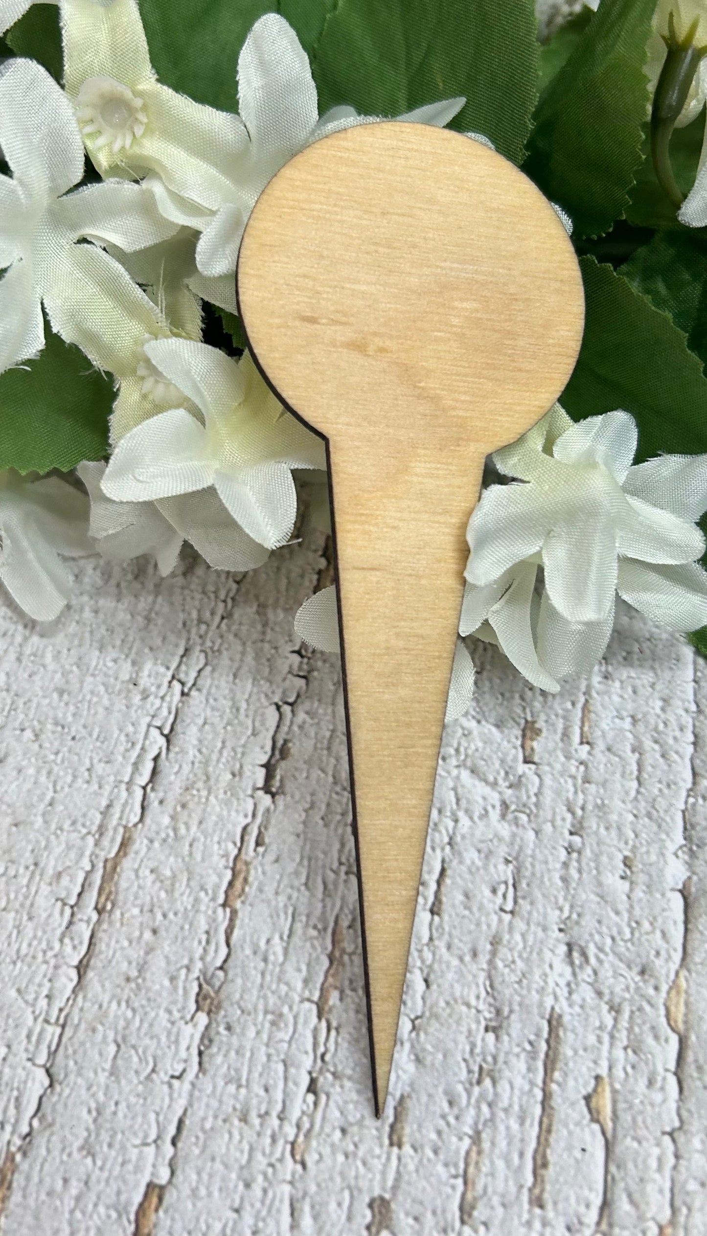 I'm Thirsty Light Plant Stake - Wood