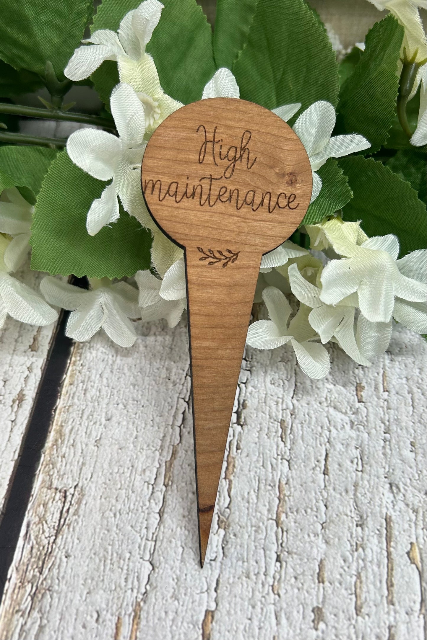 High Maintenance Dark Wood Plant Stake