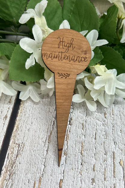 High Maintenance Dark Wood Plant Stake