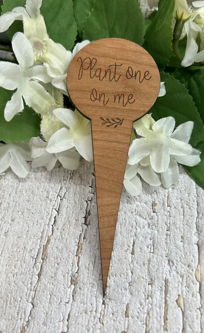 Plant One On Me Dark Wood Plant Stake