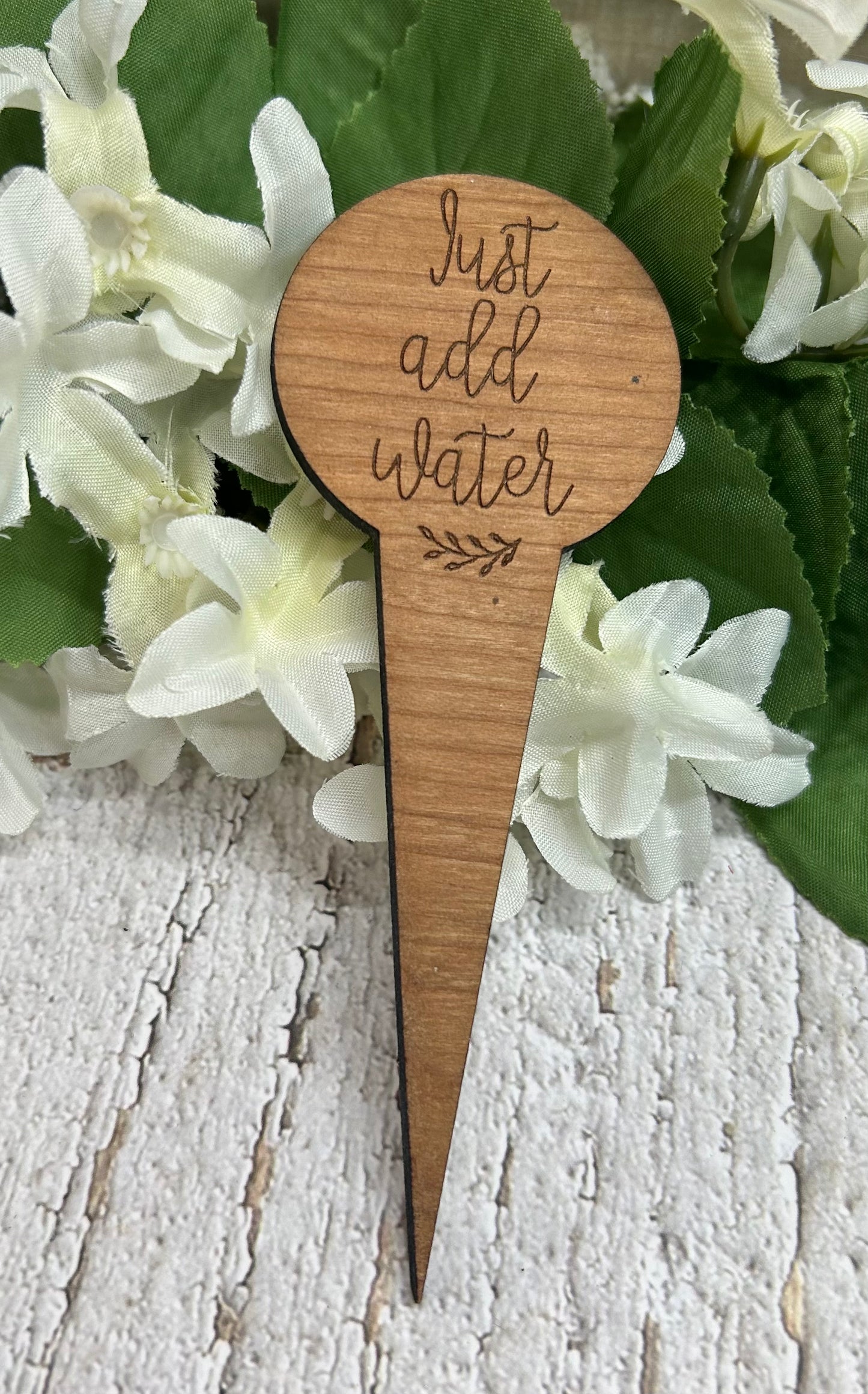 Just Add Water Dark Wood Plant Stake