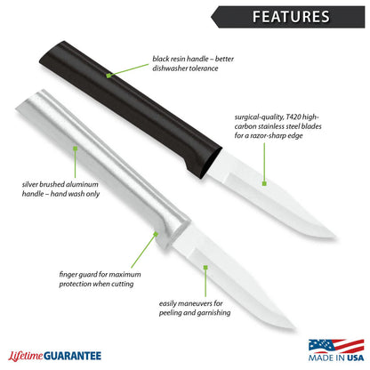 Peeling Paring Knife - Silver Handle Rada