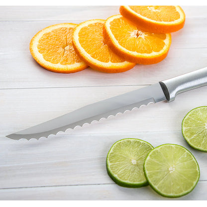Serrated Slicer Knife - Silver Handle Rada