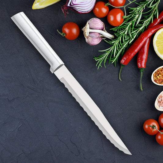Serrated Slicer Knife - Silver Handle Rada