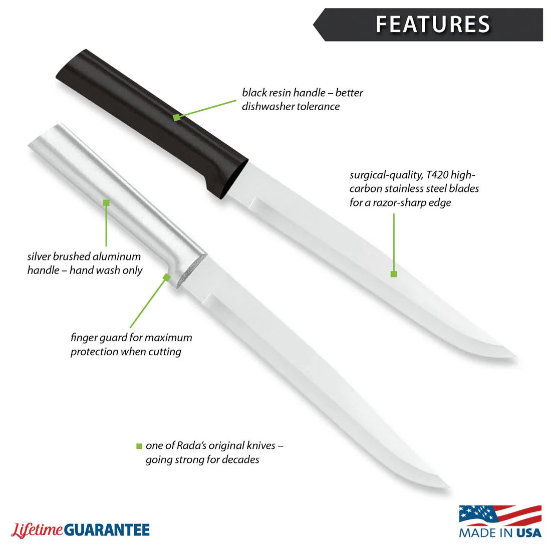 Slicer Knife - Silver Handle Rada
