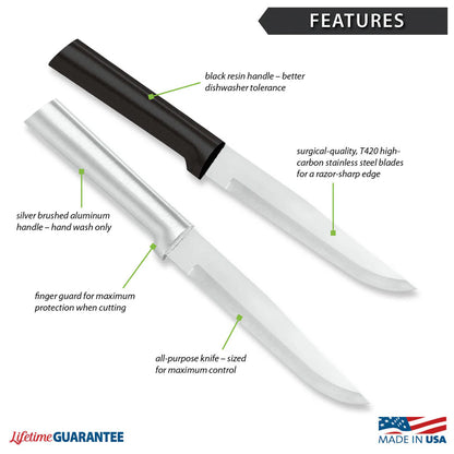 Stubby Butcher Knife - Silver Handle Rada