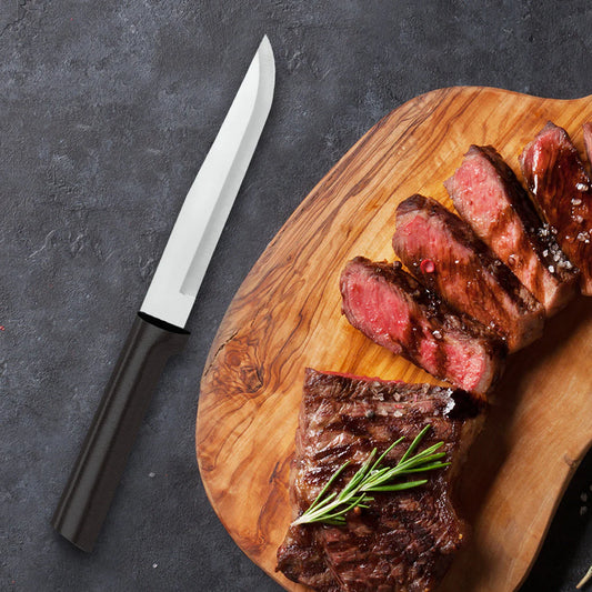 Stubby Butcher Knife - Black Handle Rada