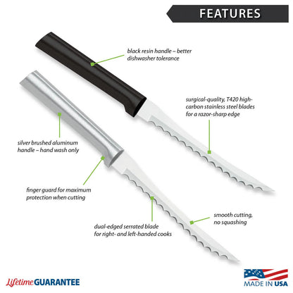 Tomato Slicer Knife - Black Handle Rada