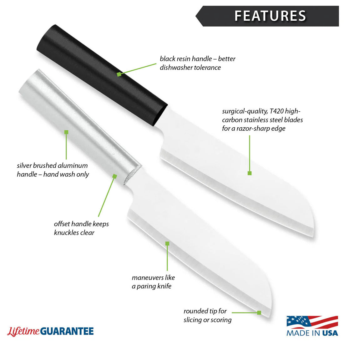 Cook's Utility Knife - Silver Handle Rada